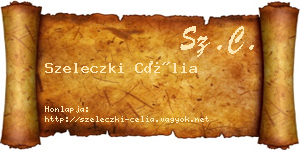 Szeleczki Célia névjegykártya